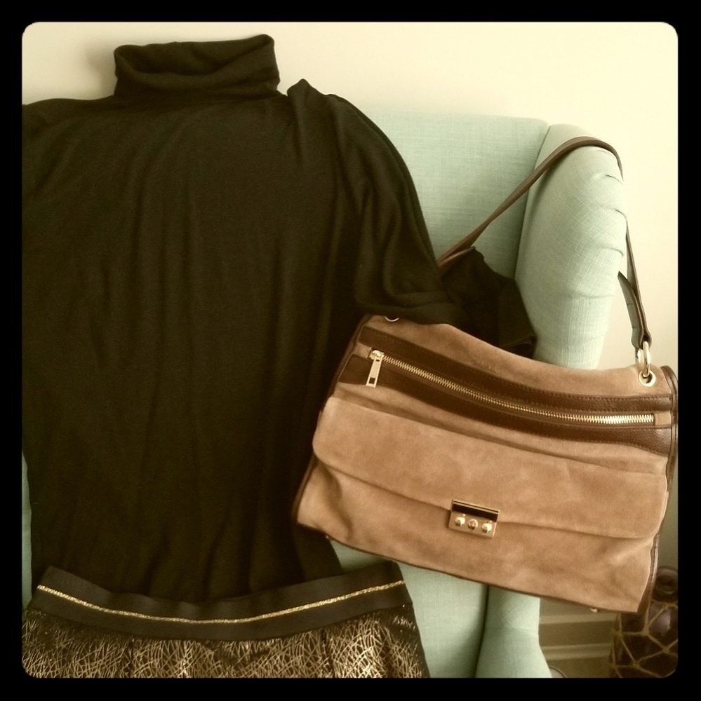 Sole Society Taupe Suede Handbag